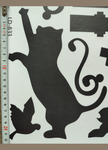 Вінілові наклейки 3 Коти біля стовпа (лист 30 х 60 см) Б149 LD833 No Brand (311290817)