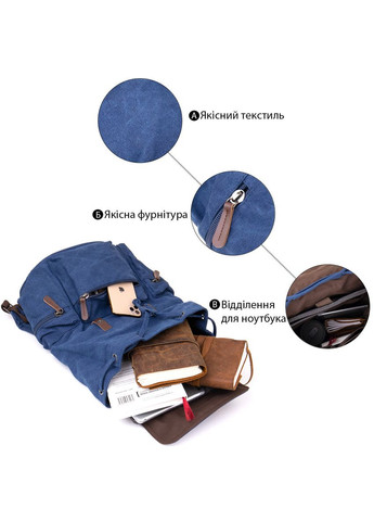 Рюкзак туристический текстильный унисекс 20609 Vintage (328449879)