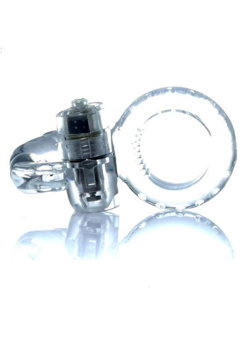 Віброкільце на член у вигляді кролика прозорого кольору "rabbit vibro cock ring" Boss Series (301417038)