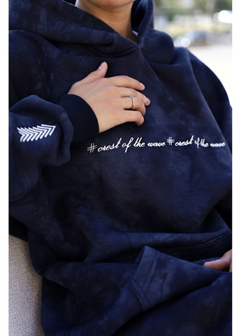 Теплий жіночий спортивний костюм оверсайз трикотаж на флісі кенгуру No Brand (358931741)