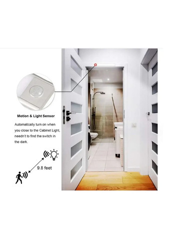 Лампа світильник нічник акумуляторна світлодіодна з кріпленням на магнітах датчиком руху 33 см (477762-Prob) Unbranded (299784631)