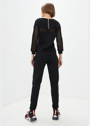 Женский спортивный костюм с свитшотом и вставками из сетки, черного цвета. ORA (282737181)