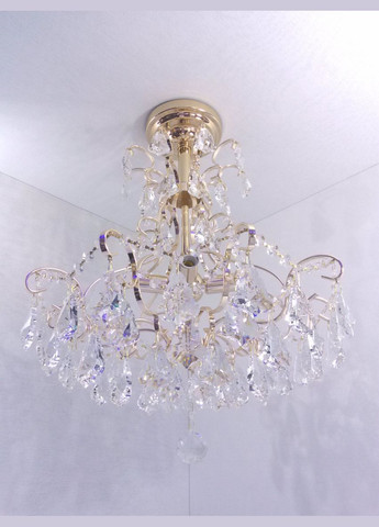 Люстра потолочная хрустальная 25485 Золото 59х49х49 см. Sunnysky (364498019)