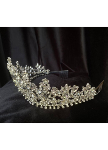 Диадема с кристаллами Сваровски, серебро No Brand (369162923)