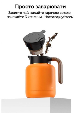 Термос Nova, 1500 мл Помаранчевий SAMADOYO (305004040)