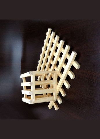 Полиця настінна для квітів з дерева Камасарі бланже (ЦВС-004901) No Brand (328227657)