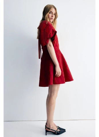 Червона сукня H&M однотонна