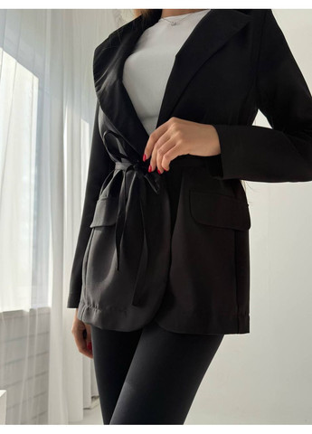 Жіночий піджак під поясок з глибоким вирізом MonCher (357233599)