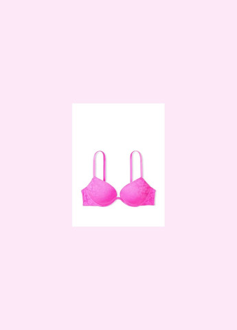 Розовый демисезонный комплект (бюстгальтер + трусикихипстер) кружево 80c/l Victoria's Secret
