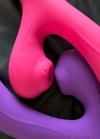 Вибратор 2в1 с вакуумной стимуляцией клитора фиолетовый No Brand (316554560)