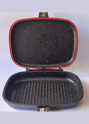 Двойная сковорода гриль с антипригарным мраморным покрытием 32 см (EB-8138) Edenberg (300079364)