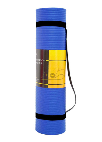 Коврик спортивный NBR 183 x 61 x 1 cм для йоги и фитнеса Blue Cornix XR-0009 (275333958)