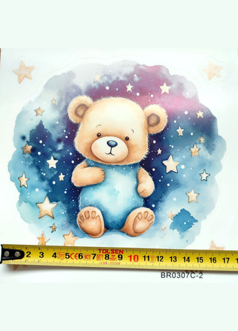 Виниловые наклейки Мишки на тучках (лист 40 х 40 см) Б394-99-2 BRUP (315933242)