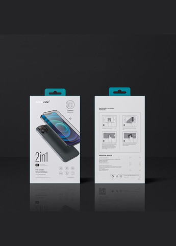 Защитное стекло для iPhone 14 Pro Max 6.7 (2-in-1 HD Full Screen) + стекло на камеру Black (0.33 мм) Nillkin (324234755)