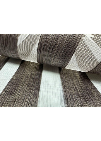 Ролети на вікна День-ніч Жалюзі Рулонна штора з фіксацією під нахил Рулонні штори Ролета тканинна D-3004 Коричневий графіт No Brand (365784037)