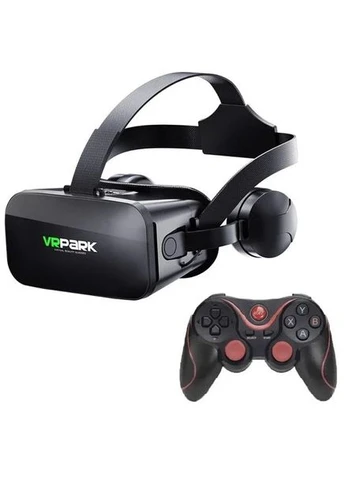 VR-гарнитура с джойстиком VR KBY004 + Terios T3 Black — комплект виртуальной реальности для смартфонов 4.7–6.0 дюймов Park (386446734)