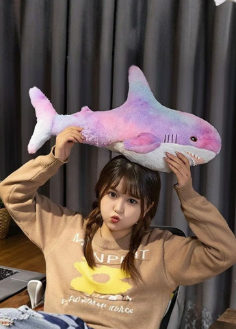 Плюшева акула пастель м'яка іграшка 60 см My Kigu (370850585)