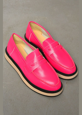Let's Shop Туфли-лоферы женские малинового цвета лоферы малиновый з искусственная кожа, украина — демисезон (328915999)