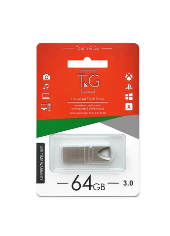Флеш-накопичувач USB3.0 64GB 117 Metal Series Сріблястий (TG117SL-64G3) T&G (395061090)