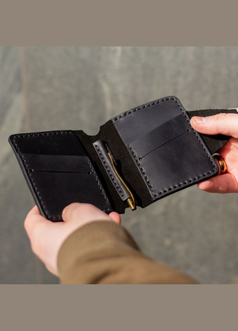 Кошелек-зажим Slim черный, натуральная кожа SD Leather (267578899)
