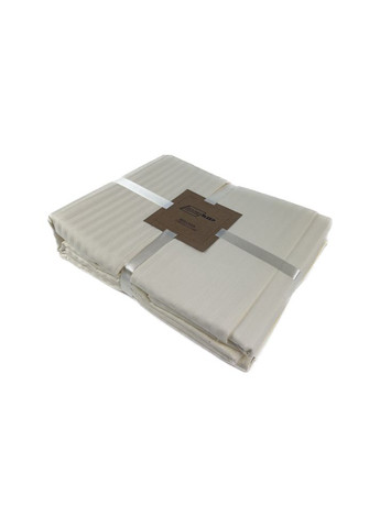 Комплект постільної білизни Stripe Beige сатинстрайп євро 200х220 см бежевий (2251736512017) SoundSleep (292653371)