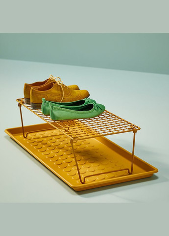 Пластикова підставка для взуття жовтий 7135 см IKEA (288535850)