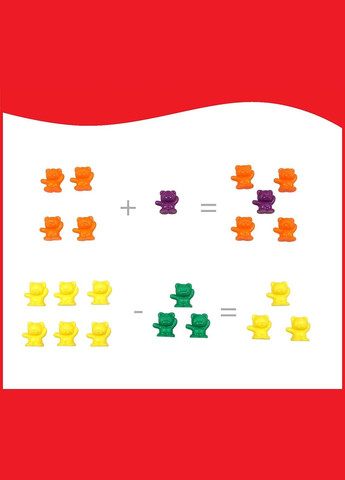 Набор фигурок для сортировки "Медвежата" (60 шт) Счетчики маленькие мишки Edx Education (338425668)