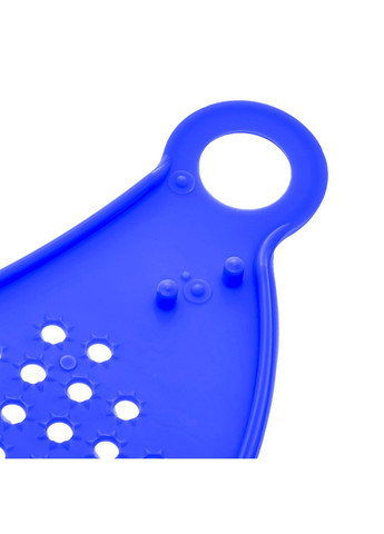 Плоска терка-друшляк двостороння пластикова 30 см Синій Kitchette (301796716)