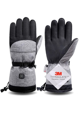 Перчатки с подогревом Черный/ USB Type-C c утеплителем 3M + два аккумулятора по 5000 Mah FG (345734289)