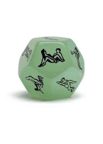 Романтическая игра неоновый двенадцатигранный кубик "Позы" - Sex кубик No Brand (368893197)