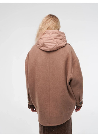 Светло-коричневая демисезонная куртка-бомбер оверсайз + жилет куртка-пальто Esmeralda