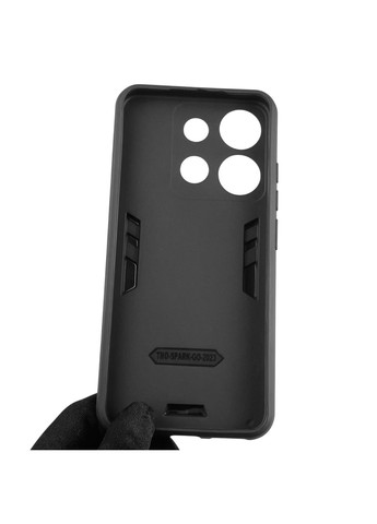 Чохол для телефона Pop 7 (BF6) броньований з магнітним кільцем-тримачем на техно поп 7 чорний Tecno (366230311)