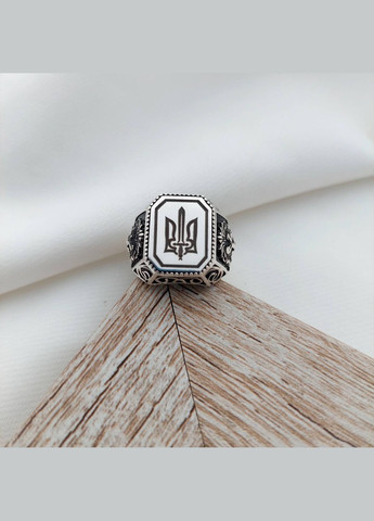 Печатка срібна Герб України з левами гравіювання та чорніння 523-3герб, розмір No Brand (316398481)