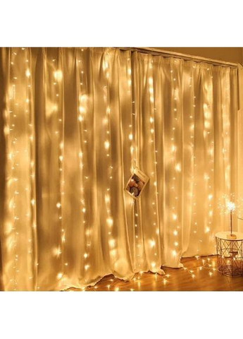 Гірлянда штора Водоспад 3х2 м 400 LED Золотистий (1312887855) FMA (368754317)