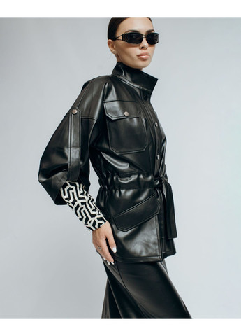 Чорна демісезонна шкіряна куртка red exp. чорна RED EXP.