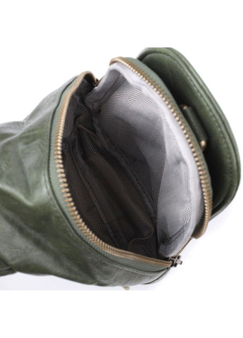 Красивая сумка через плечо в модном цвете из экокожи 22791 Зеленый Vintage (303877300)