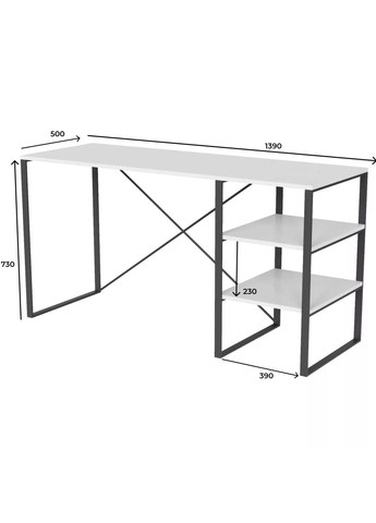 Стіл письмовий Ascet 1400x500x730 бурштиновий (AS11080000030) Art In Head (338377346)