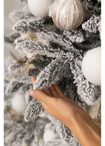 Ялинка штучна БЕЙБЕРІ Засніжена 2.24 м з металевою підставкою на 30% пишніша, модель 2025 року Yalunka Tobi (355803997)