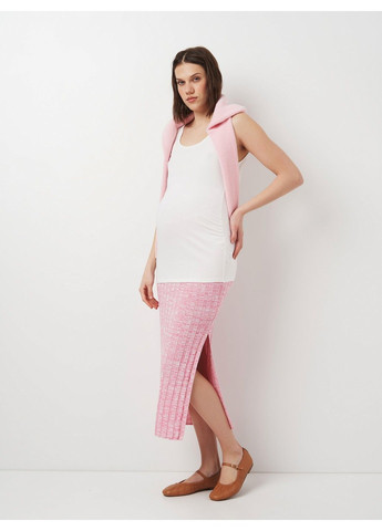 Розовая однотонная юбка для беременных H&M