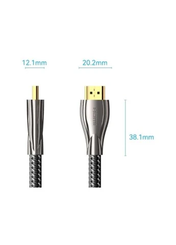 Кабель мультимедійний HDMI M to HDMI M 5.0m V2.0 4K60Hz braided zinc alloy black (ALMBJ) Vention HDMI M to HDMI M 5.0m V2.0 4K60Hz braided zinc all (391709484)