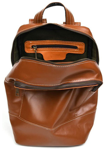 Рюкзак женский из натуральной кожи 13 л городской маленький Коричневый 39480 TARWA (355884814)