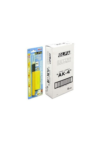 Ніж AK-4, 4 леза, KB-3 діаметром 4 мм, KB4-F зубилоподібне, KB4-R округлене, KB4-S запасне перове (11590) Olfa (295030696)