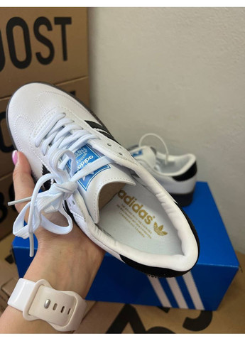 КРОСІВКИ ЖІНОЧІ ADIDAS SAMBA WHITE BLACK АДІДАС САМБА No Brand чорні демісезони (367167692)