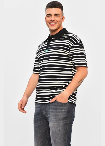 Чорна футболка чоловіча напівбатальна чорного кольору Let's Shop