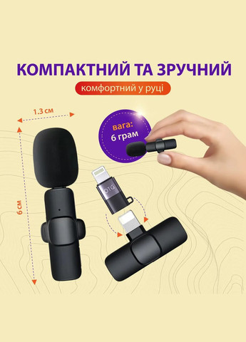 Петличные микрофоны набор из 2 шт K9 для iOS и Android, XuanLiYuan (315636528)