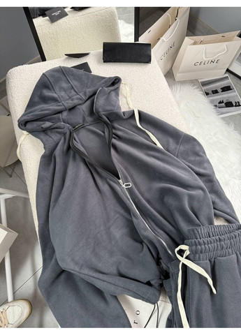 Костюм теплый женский спортивный флисовый с объемной кофтой No Brand (368879288)