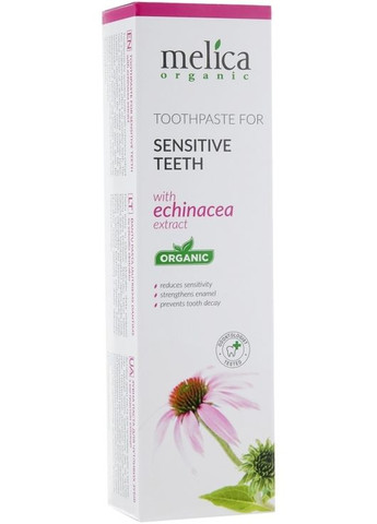 Зубная паста с экстрактом эхинацеи 100ml (381421-31019705) Melica Organic (368601805)