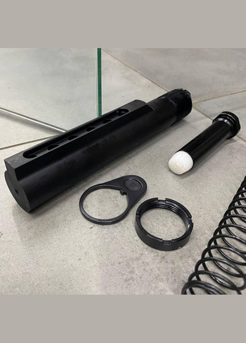 Комплект буферной трубки LD Turkish для AR-15, трубка + буфер + пружина + контргайка + торцевая пластина No Brand (362601632)