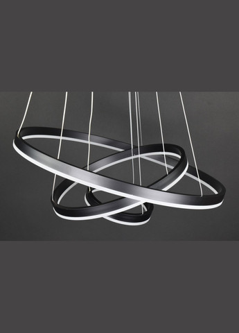 Люстра світлодіодна підвісна LED світильник для квартири на стелю лед 27777 Чорний 25-180х60х60 см. Sunnysky (364494678)