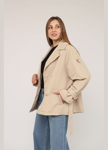 Плащ жіночий колір бежевий ЦБ-00272676 Yuki демісезон (323081456)